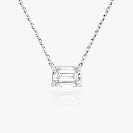 solitaire necklace emerald