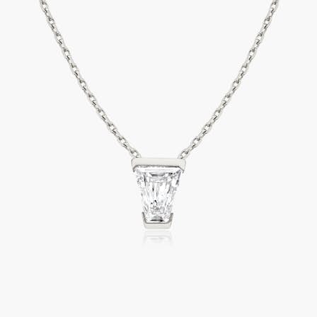 Keystone semi-bezel necklace