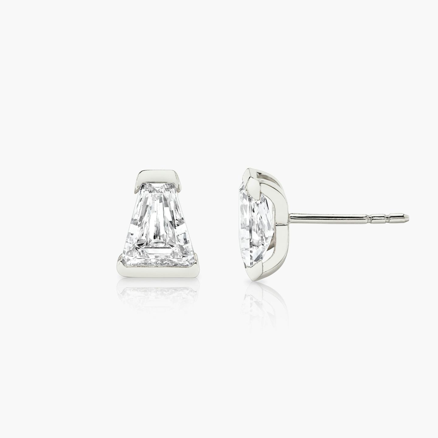 Semi-bezel diamond earrings