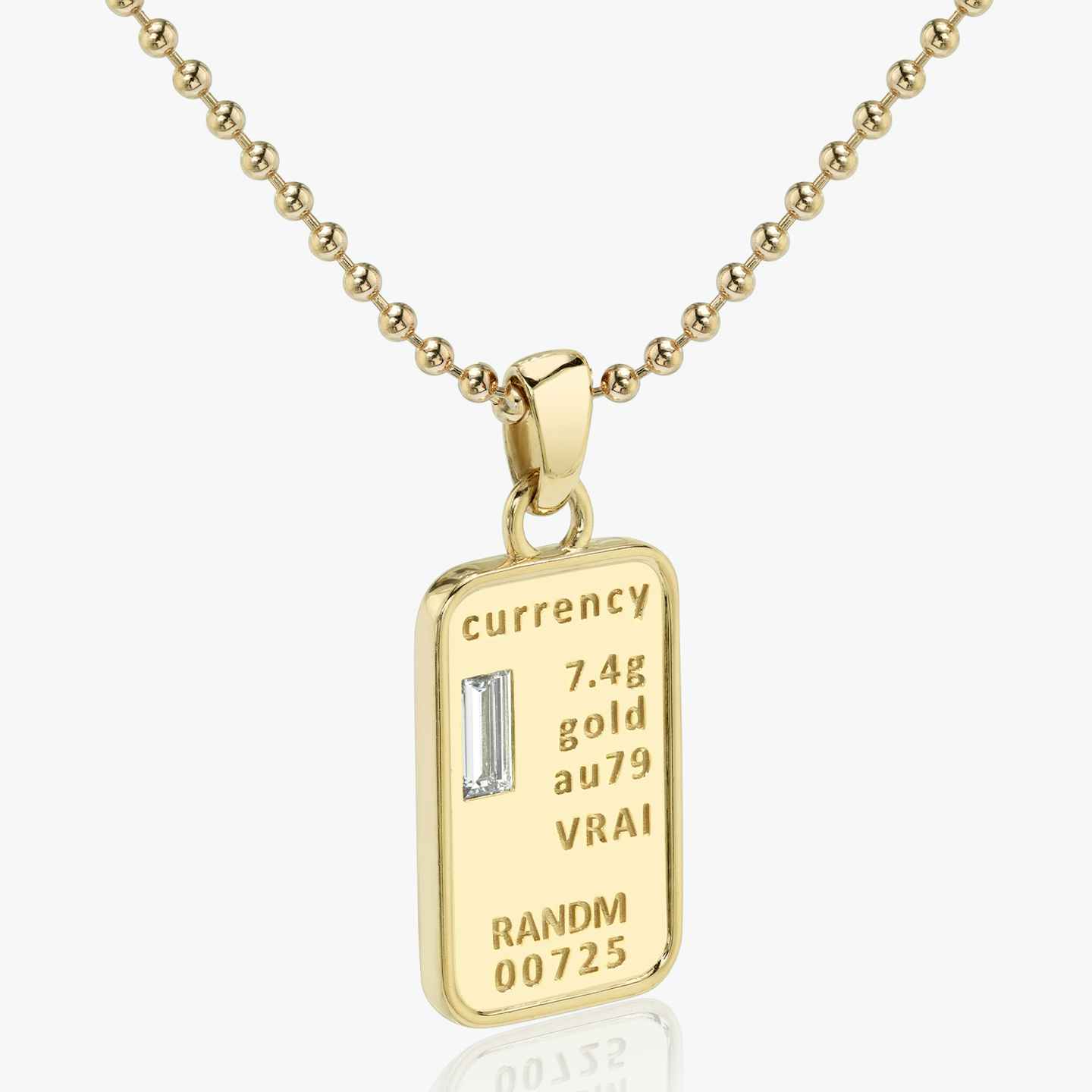 Currency Necklace Closeup image of Currency Necklace