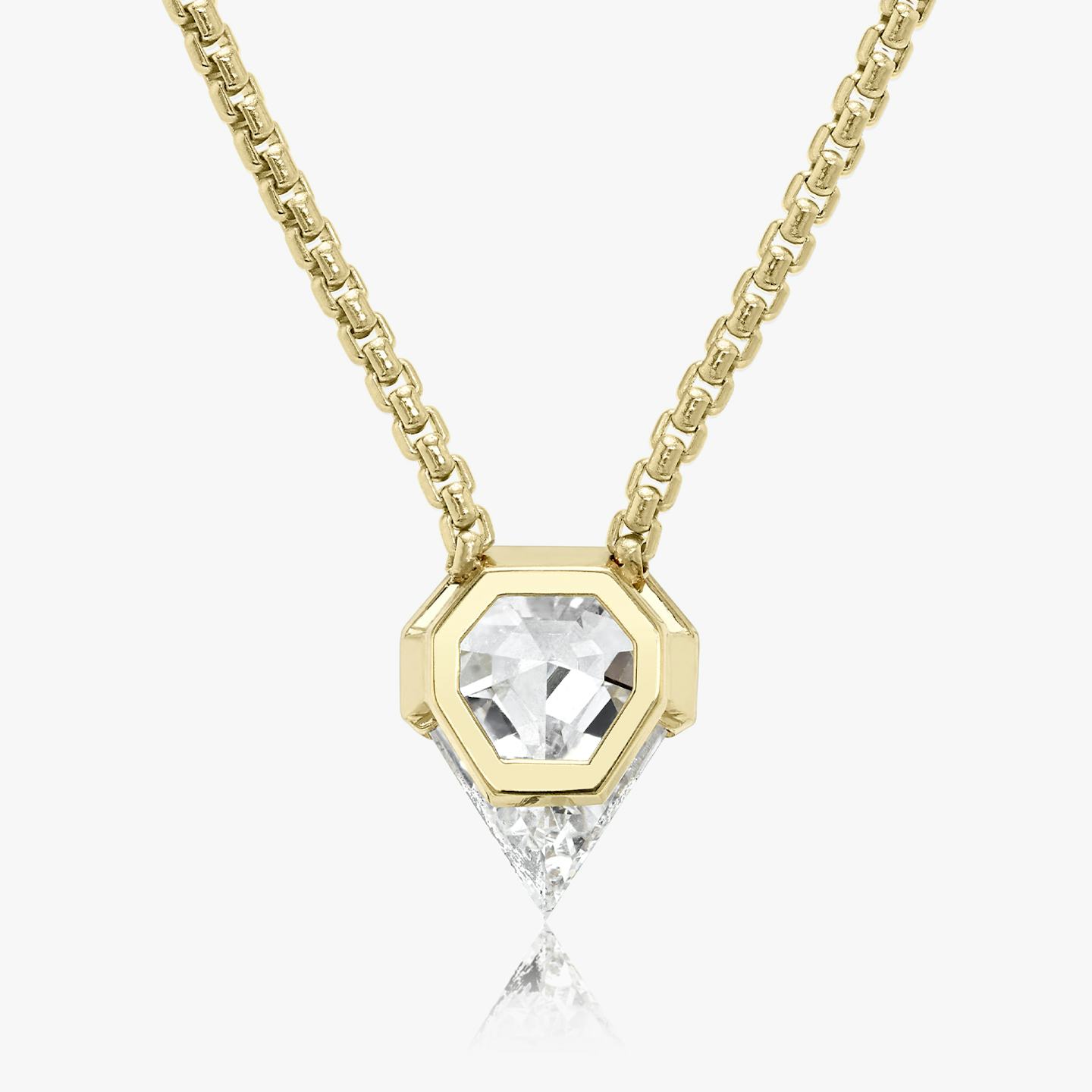 Strength Necklace | Shield | 14k | 18k Yellow Gold | Carat weight: 3