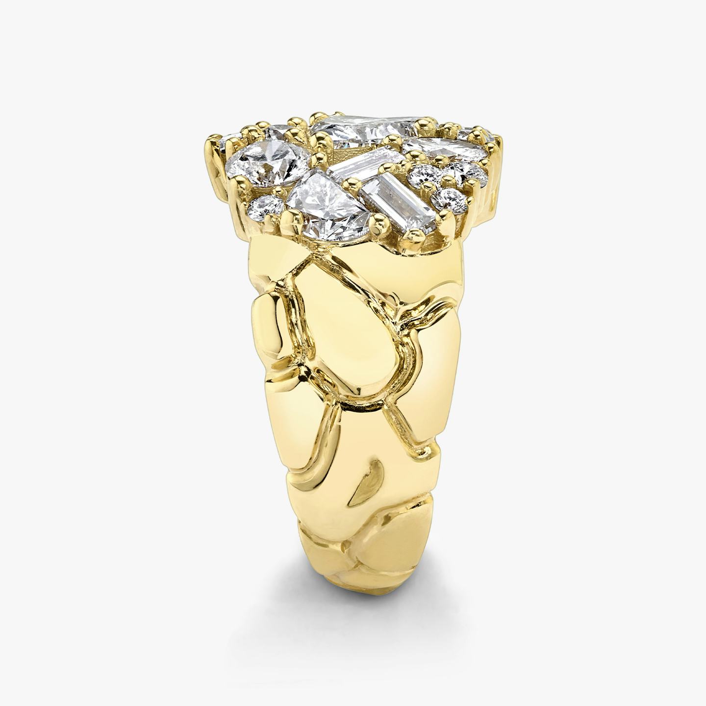 Unity Ring | trillion+half-moon+round-brilliant+marquise+baguette | 14k | 18k Yellow Gold