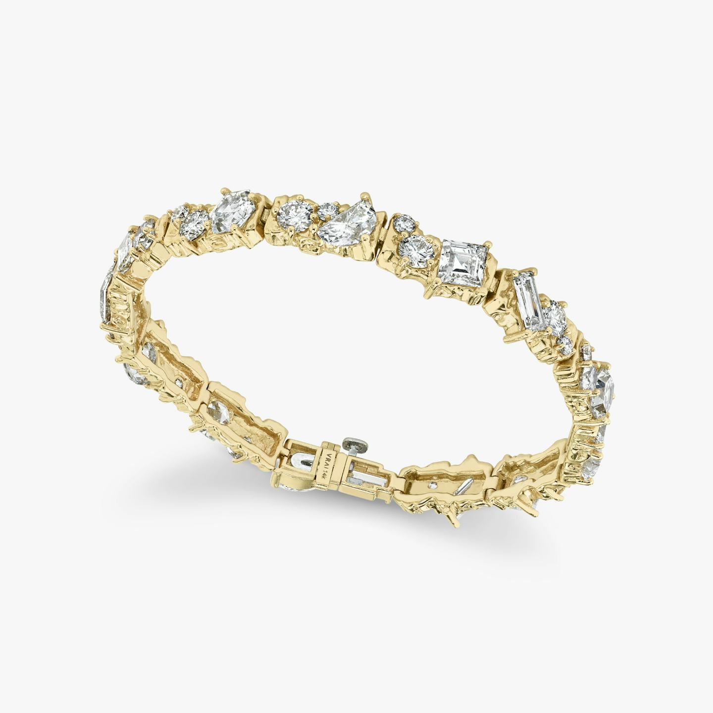 lab grown diamond yellow gold tennis bracelet
