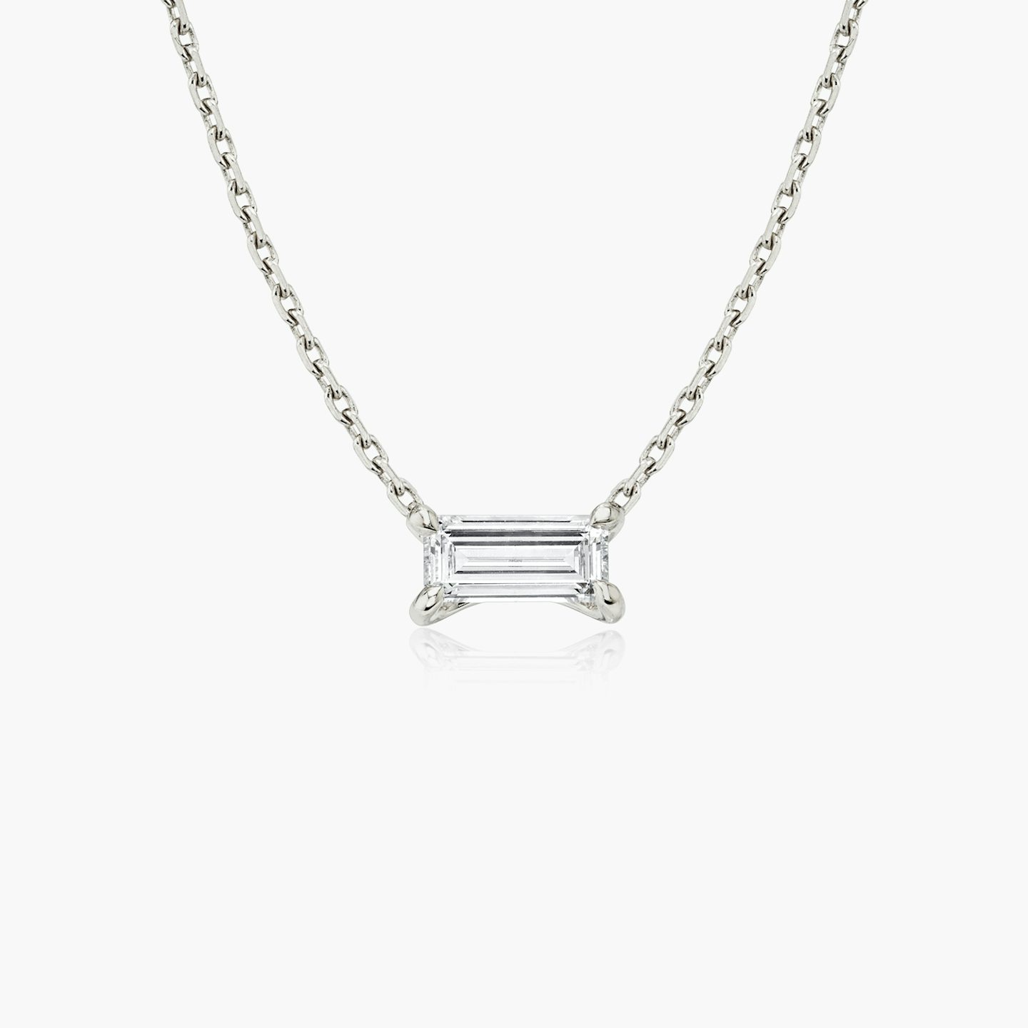 Collier Baguette | baguette | 14k | white-gold | caratWeight: 0.25ct