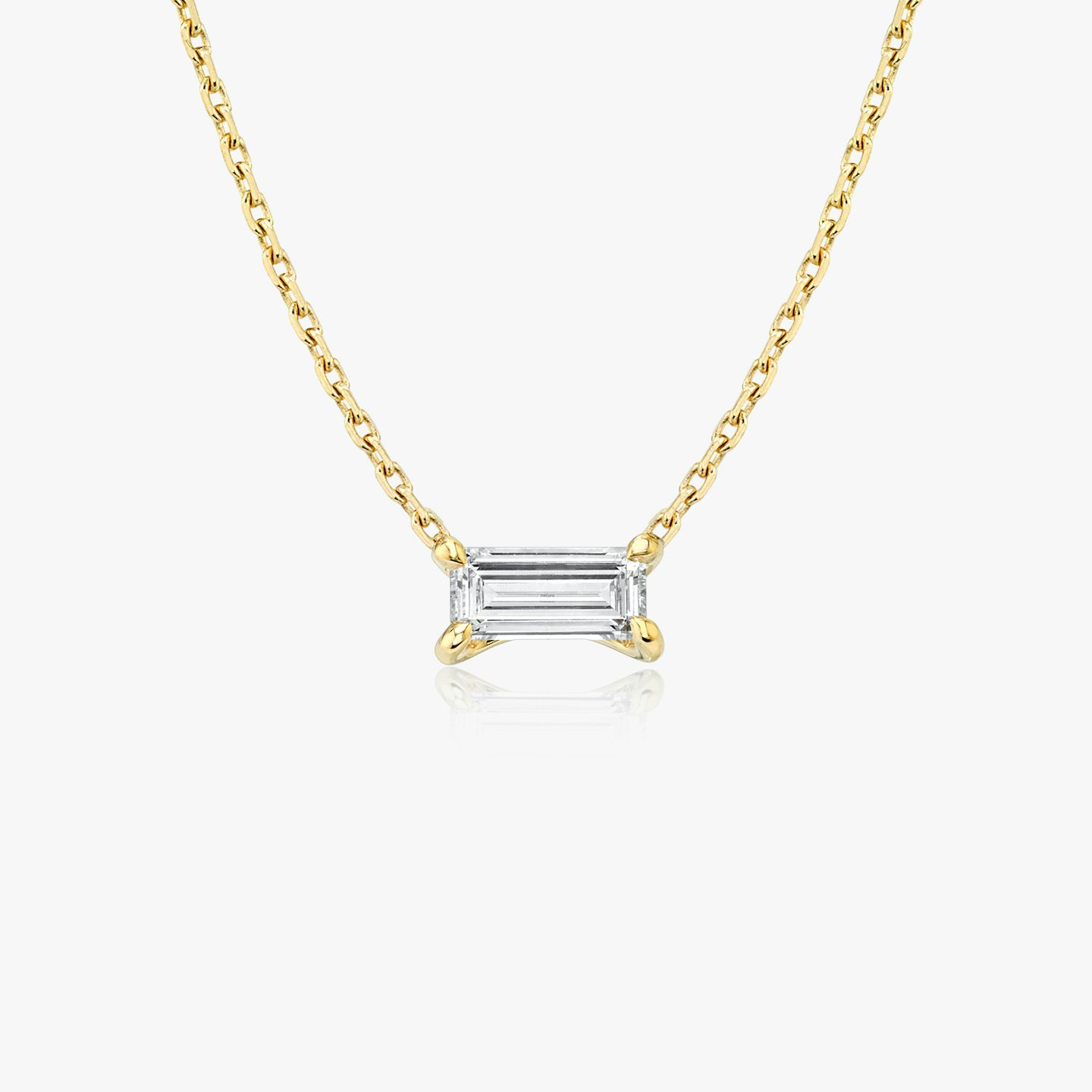 Baguette Necklace | baguette | 14k | yellow-gold | caratWeight: 0.25ct