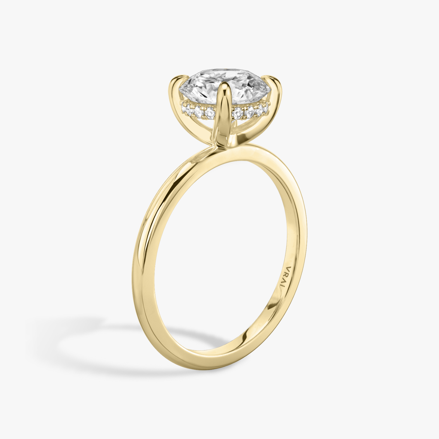 Round Shape Simple & Sleek Plain Engagement Ring 14K Solid Yellow Gold Ring  Size-7.5 - Walmart.com