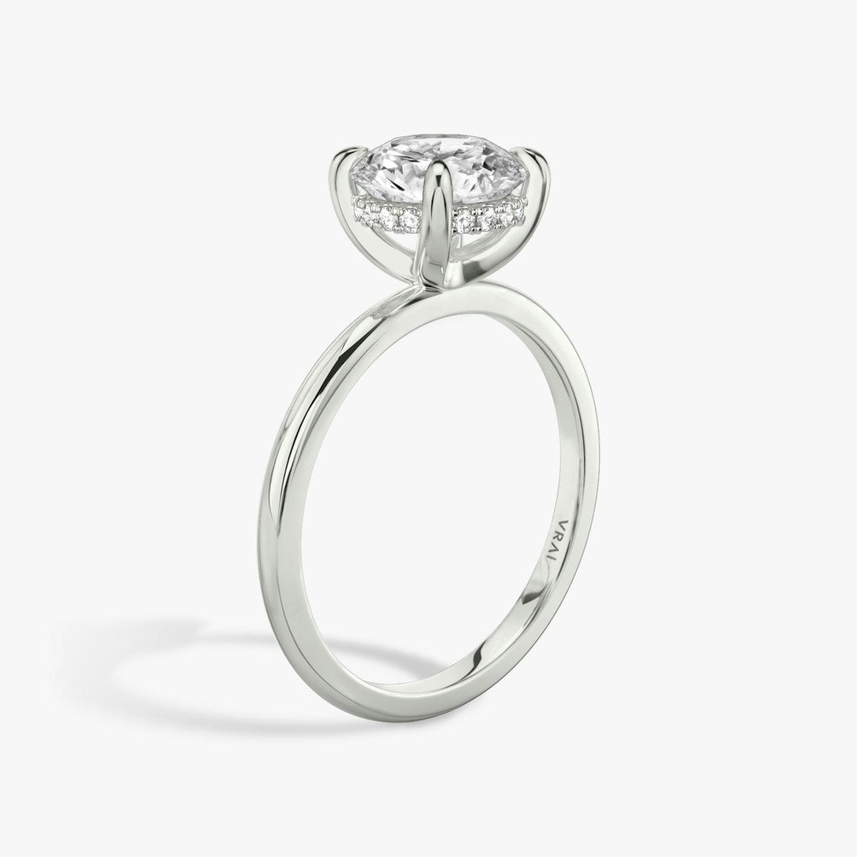 2 ct Classic V Style 6 Prong Solitaire Engagement Ring, Round Classic Solitaire Ring, Man Made Diamond Simulant, Sterling Silver