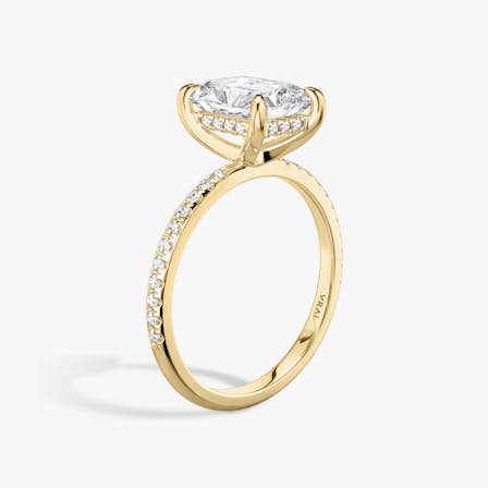 Hidden Halo Radiant Engagement Ring