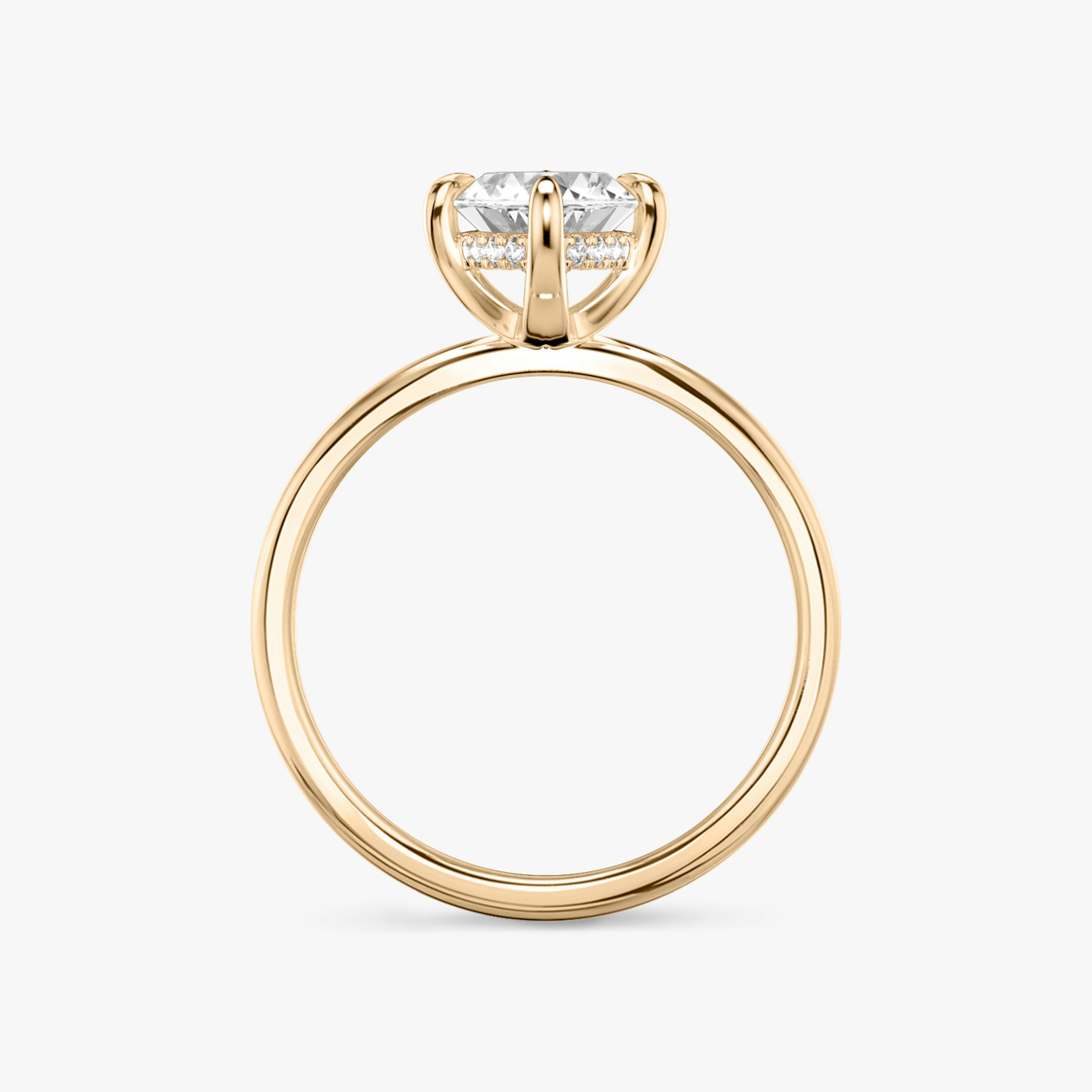 The Classic Hidden Halo | Pavé Marquise | 14k | 14k Rose Gold | Band: Plain | Prong style: Plain | Diamond orientation: vertical | Carat weight: See full inventory