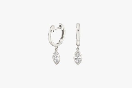 bridal jewelry, white gold, lab-grown diamond earrings 