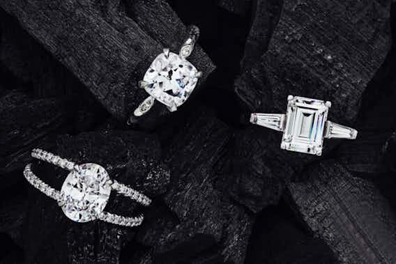 Custom engagement rings, lab-grown diamonds 
