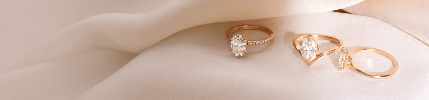 Rose gold engagement rings