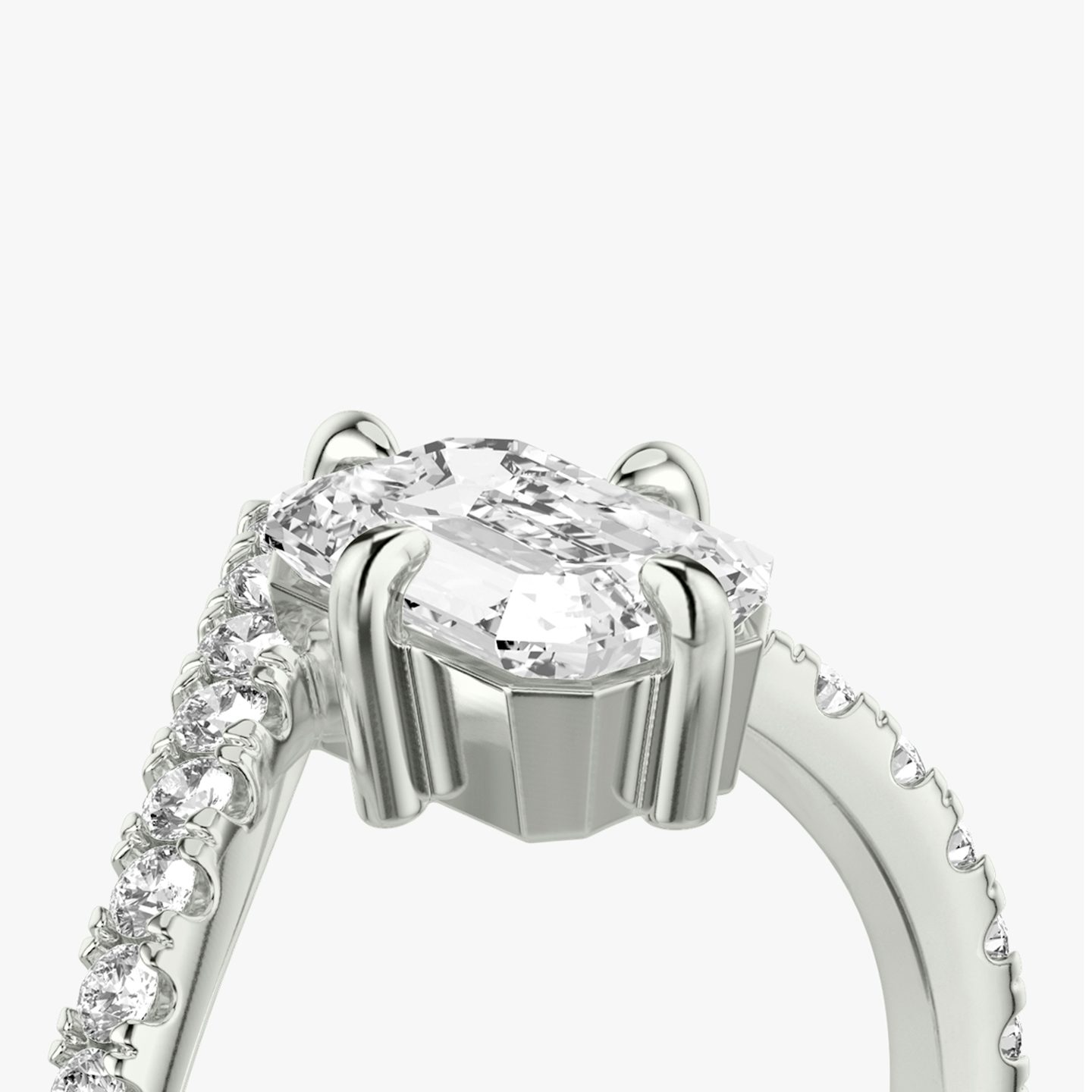 Signature V | Emerald | 18k | 18k Weißgold | Ring: Pavé | Diamantausrichtung: vertical | Karatgewicht: Gesamtbestand ansehen