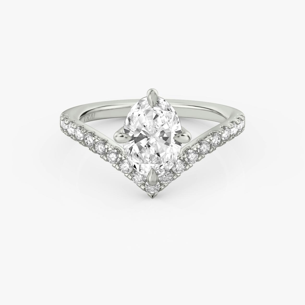 Signature V Oval Ring