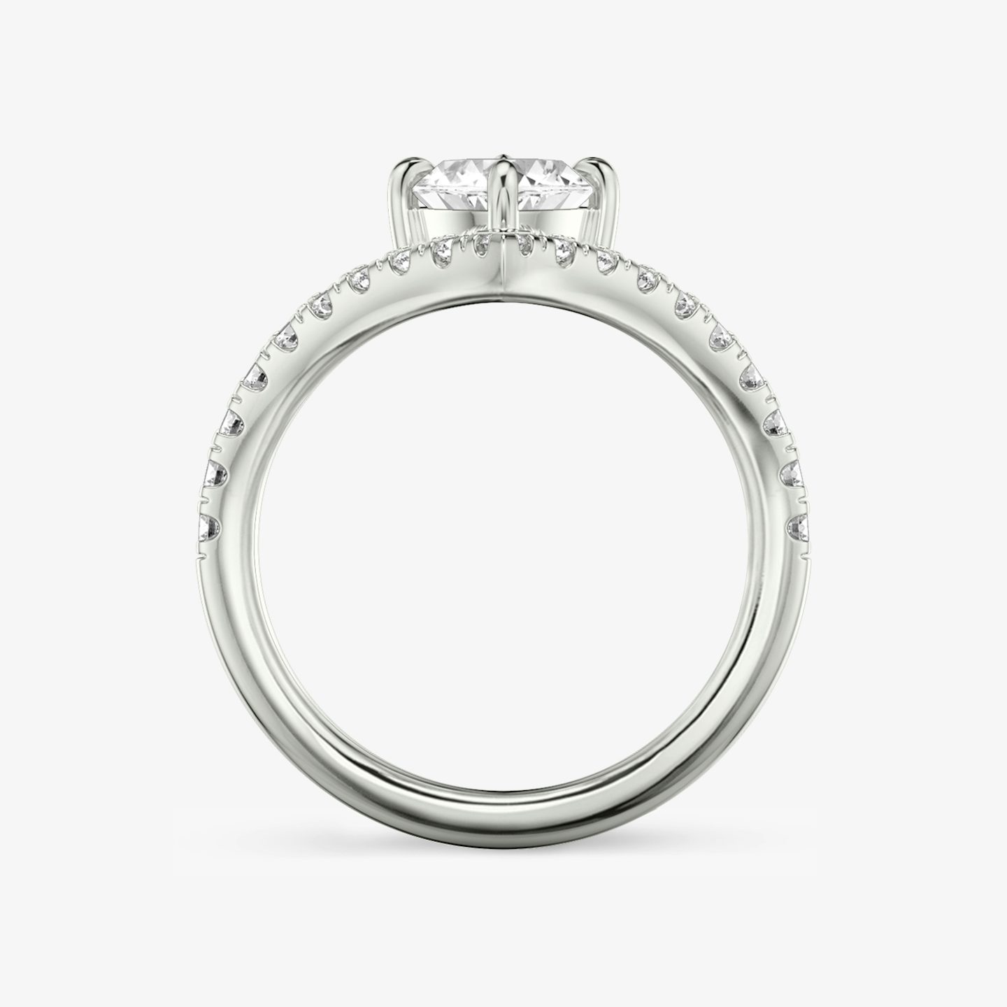 The Signature V | Pavé Marquise | Platinum | Band: Pavé | Diamond orientation: vertical | Carat weight: See full inventory
