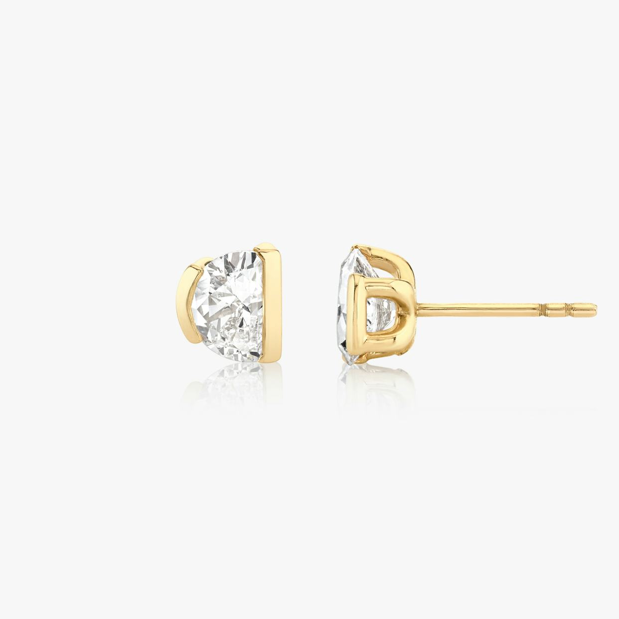 Lab-Grown Diamond Semi-Bezel Stud Earrings | VRAI