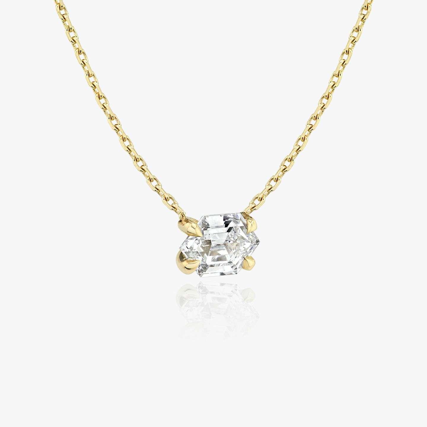 Collier VRAI Iconic | longHexagon | 14k | Or jaune 18 carats | Poids en carats: 3/4