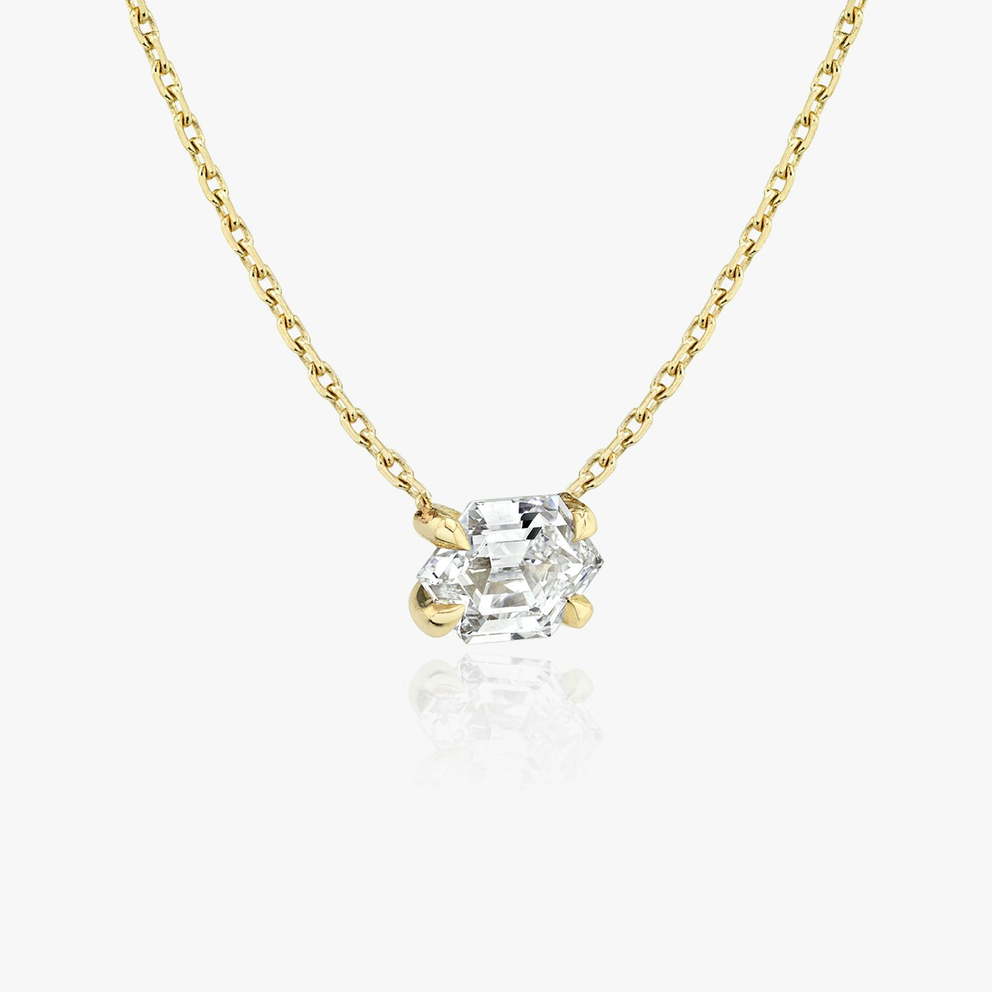 VRAI Iconic Necklace | longHexagon | 14k | 18k Yellow Gold | Carat weight: 3/4