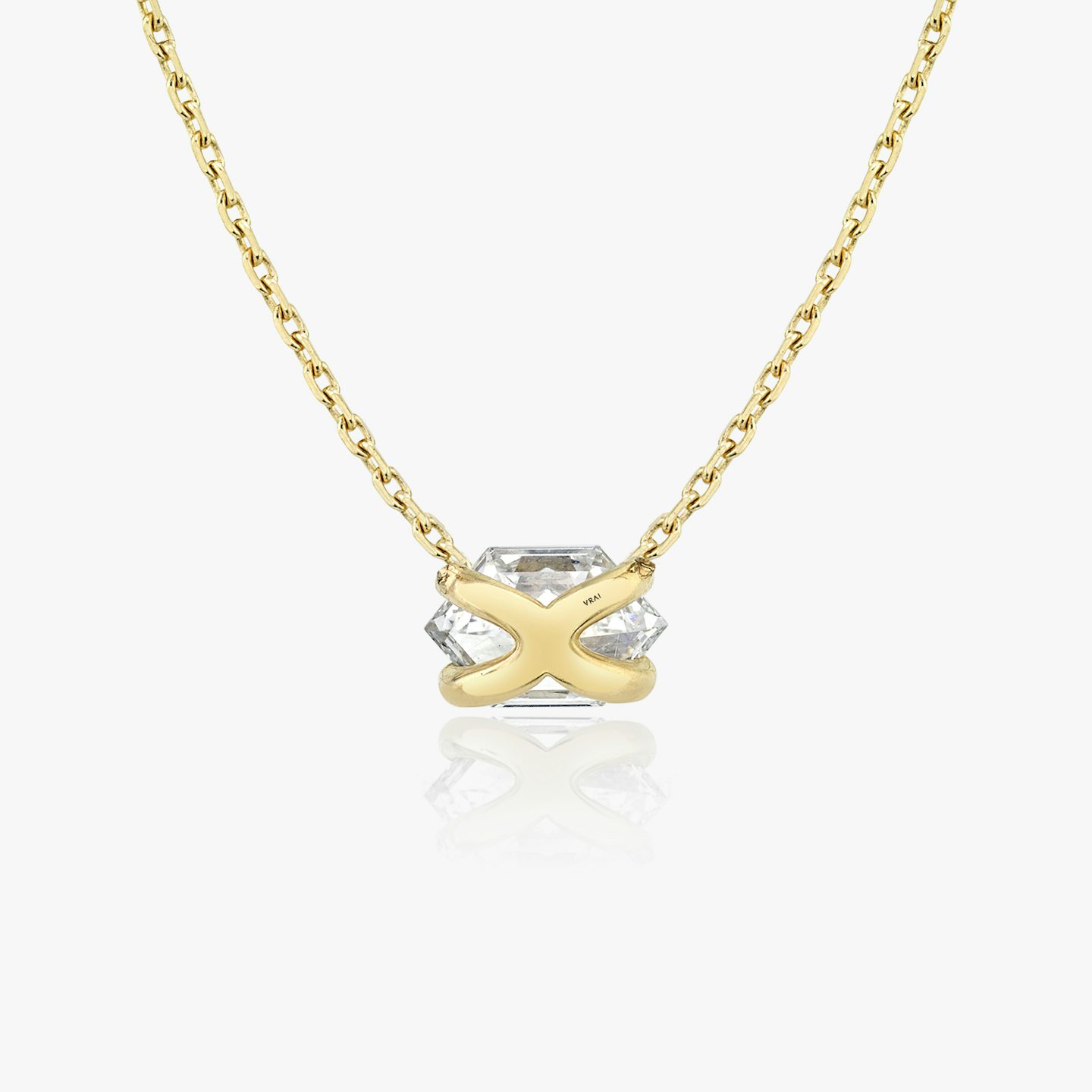 VRAI Iconic Halskette | longHexagon | 14k | 18k Gelbgold | Karatgewicht: 3/4