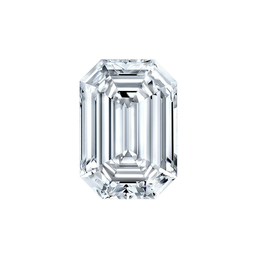 Close-up of Emerald cut diamond