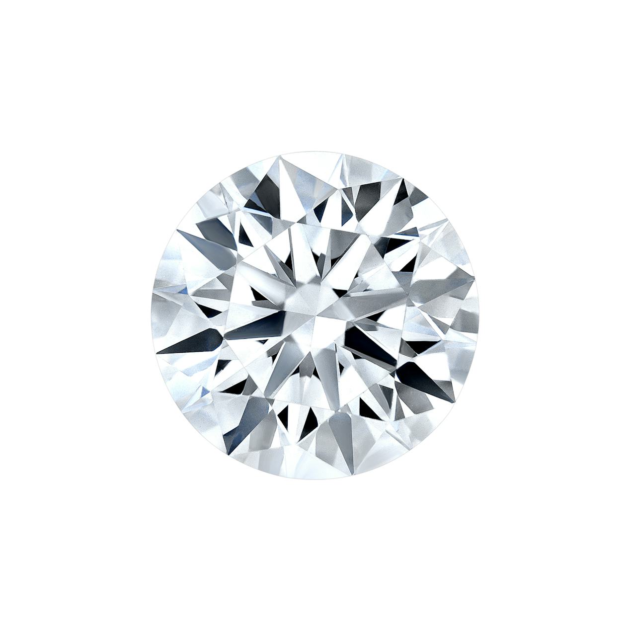 Close-up of Round Brilliant cut diamond