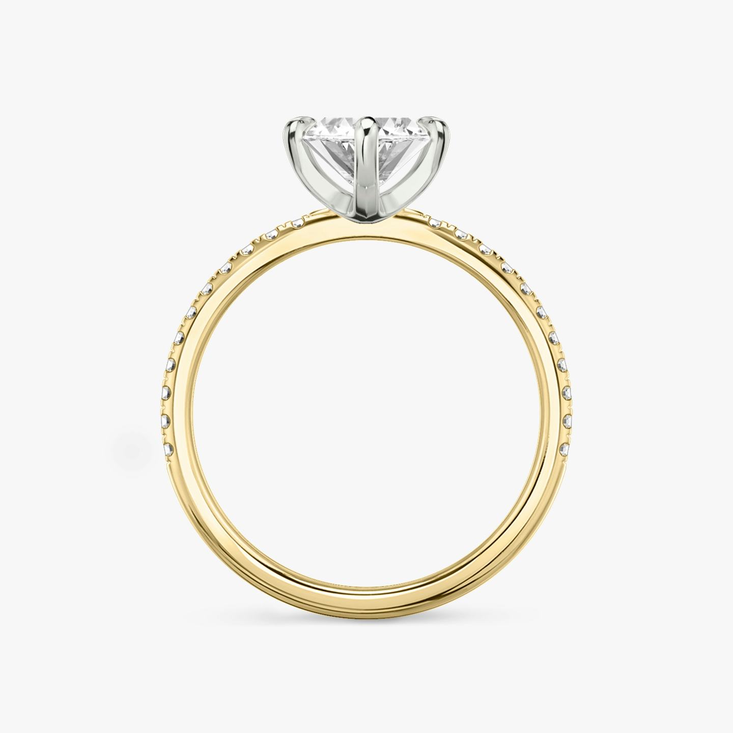 The Classic Two Tone | Pavé Marquise | 18k | 18k Yellow Gold and Platinum | Band: Pavé | Diamond orientation: vertical | Carat weight: See full inventory