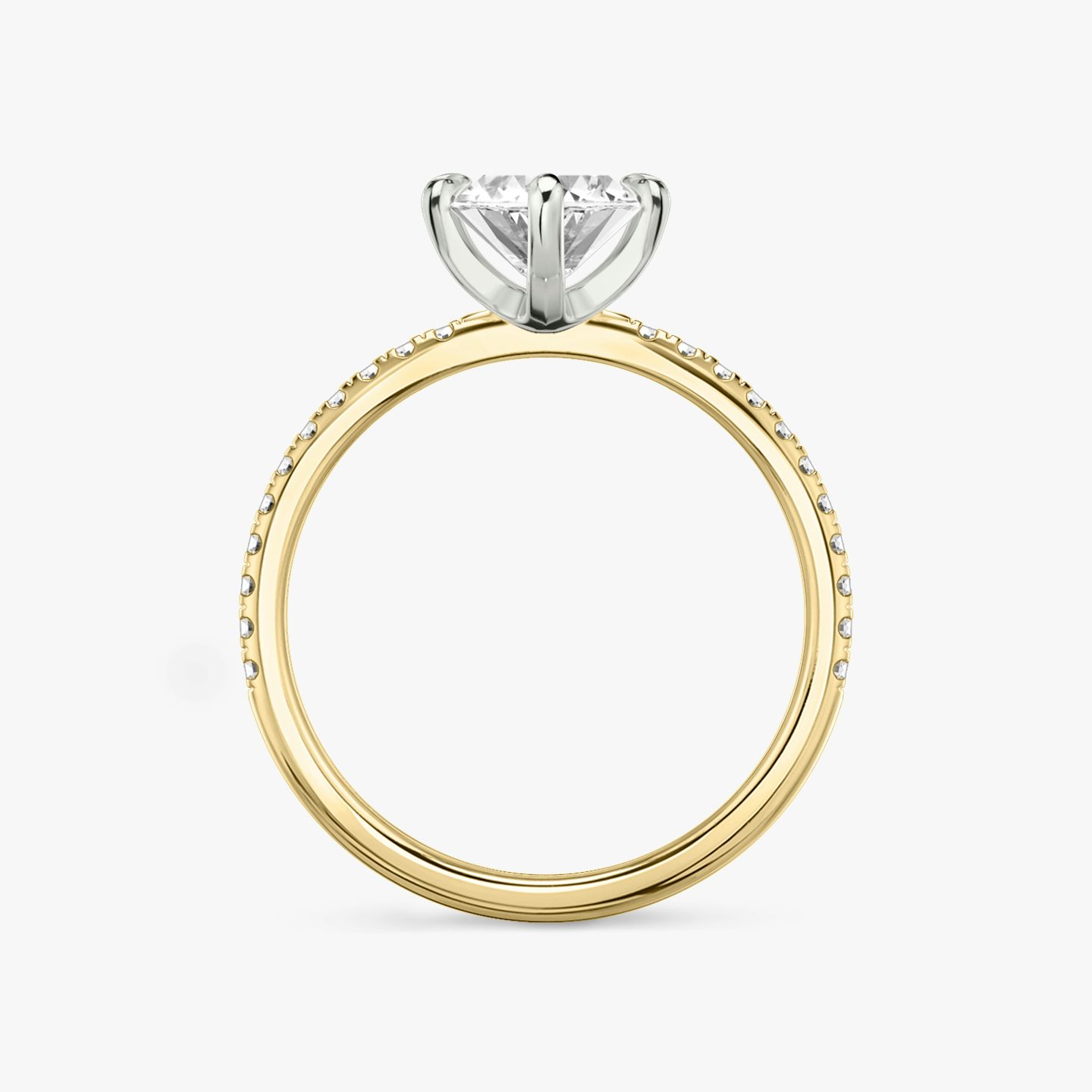 The Classic Two Tone | marquise | 18k | yellow-gold-and-platinum | bandAccent: pave | diamondOrientation: vertical | caratWeight: other