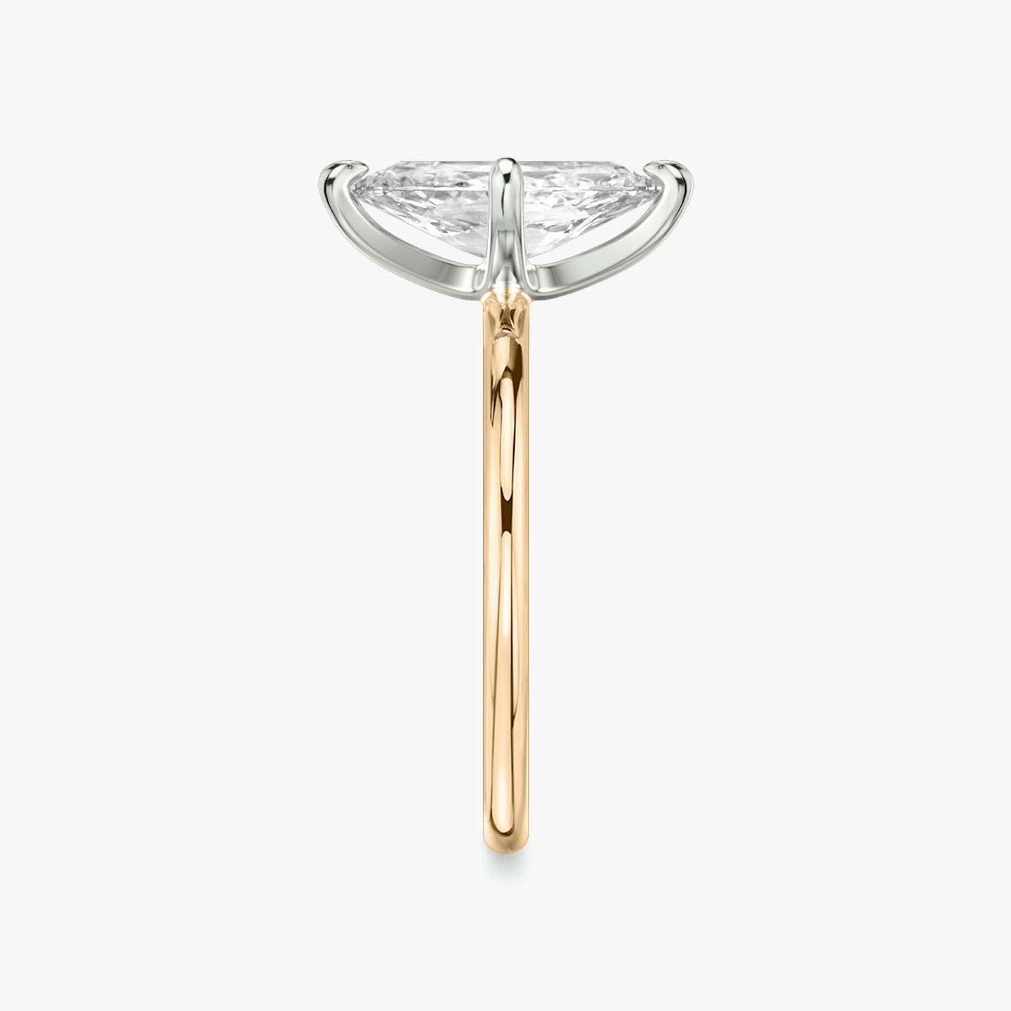 The Classic Two Tone | Pavé Marquise | 14k | 14k Rose Gold and Platinum | Band: Plain | Diamond orientation: vertical | Carat weight: See full inventory