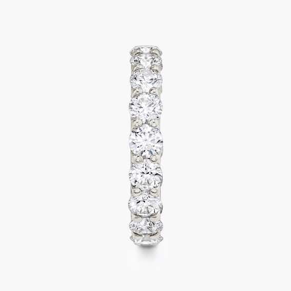 Large Eternity Band in 18k Solid White Gold