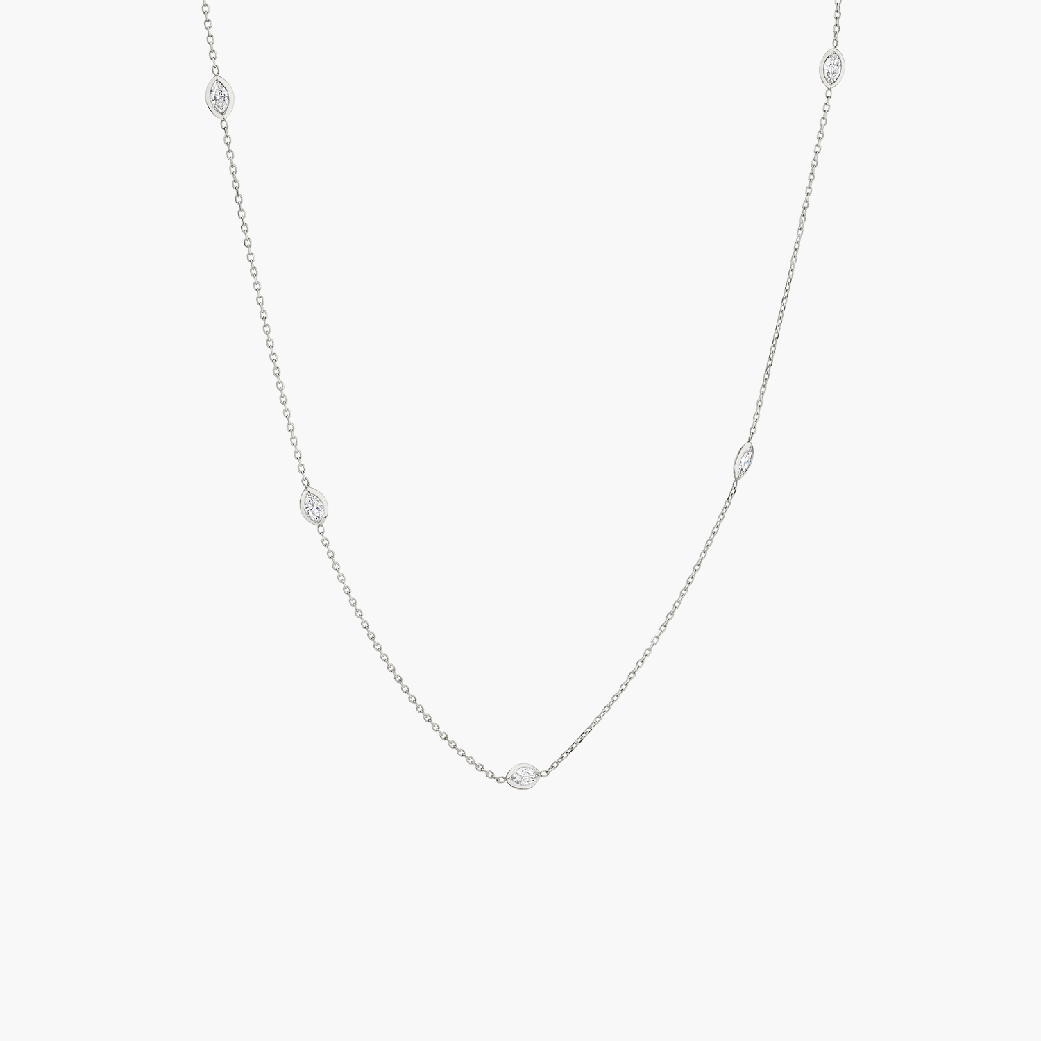 Diamond bezel deals station necklace