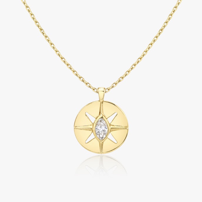 Intentions MedallionMarquise | Yellow Gold