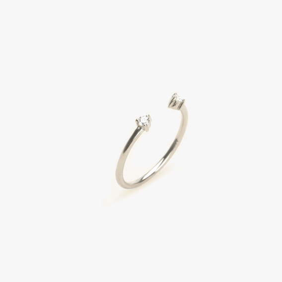 Tiny Diamond Cuff Ring
