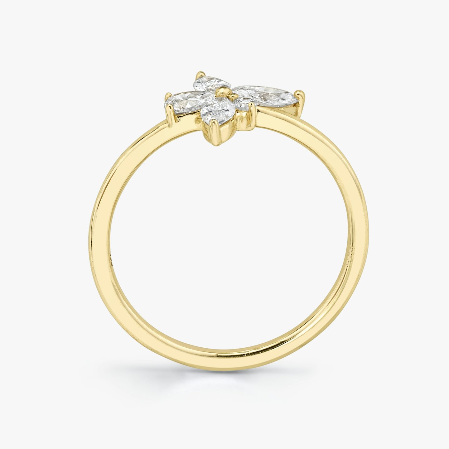 Bague Perennial | round-brilliant+pear+marquise | 14k | Or jaune 18 carats