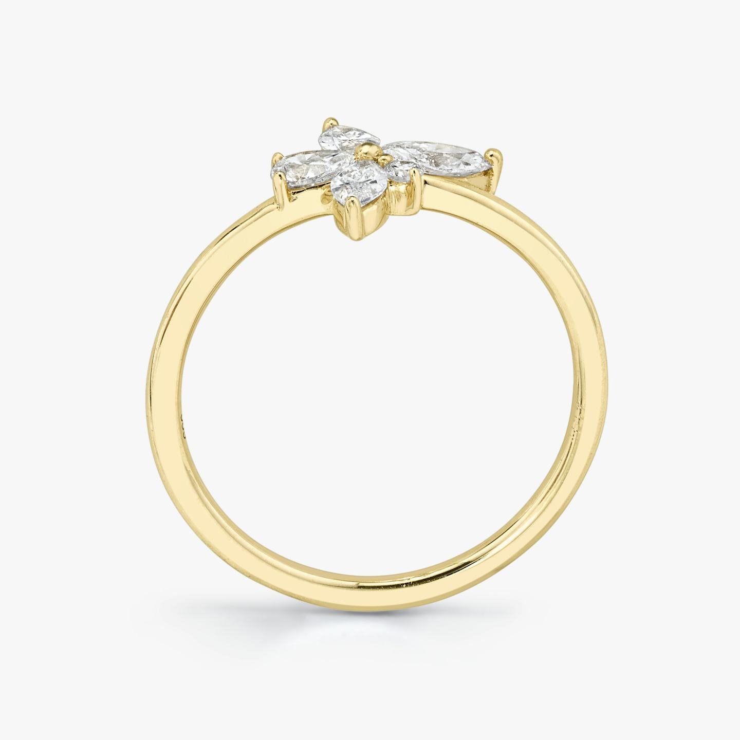 Perennial Ring | round-brilliant+pear+marquise | 14k | 18k Yellow Gold