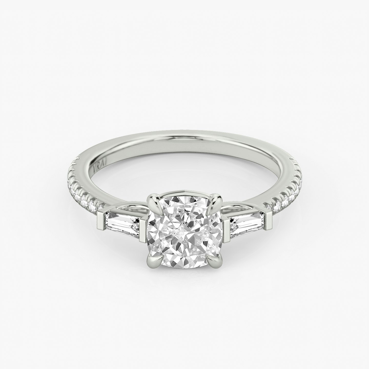 Three Stone Engagement Ring Closeup image of Three Stone Engagement Ring