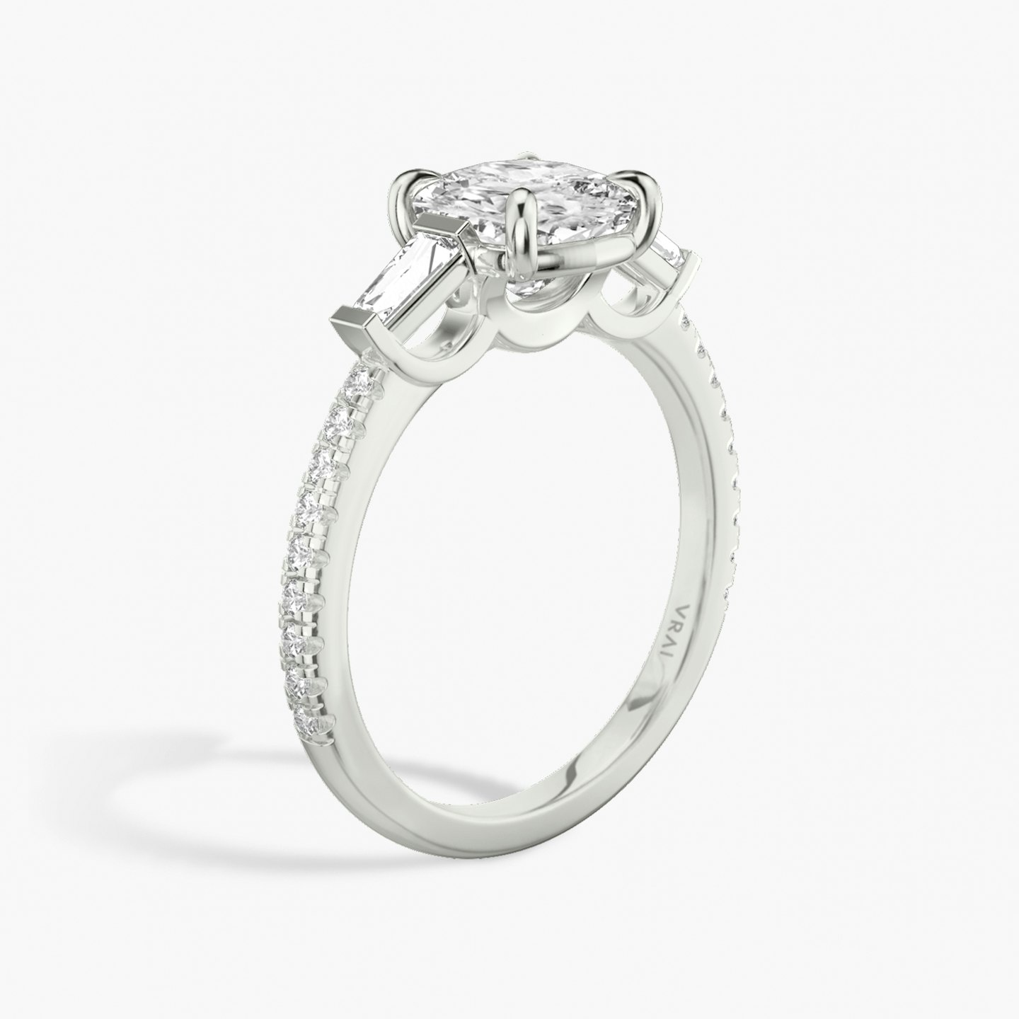 Three Stone Engagement Ring Closeup image of Three Stone Engagement Ring