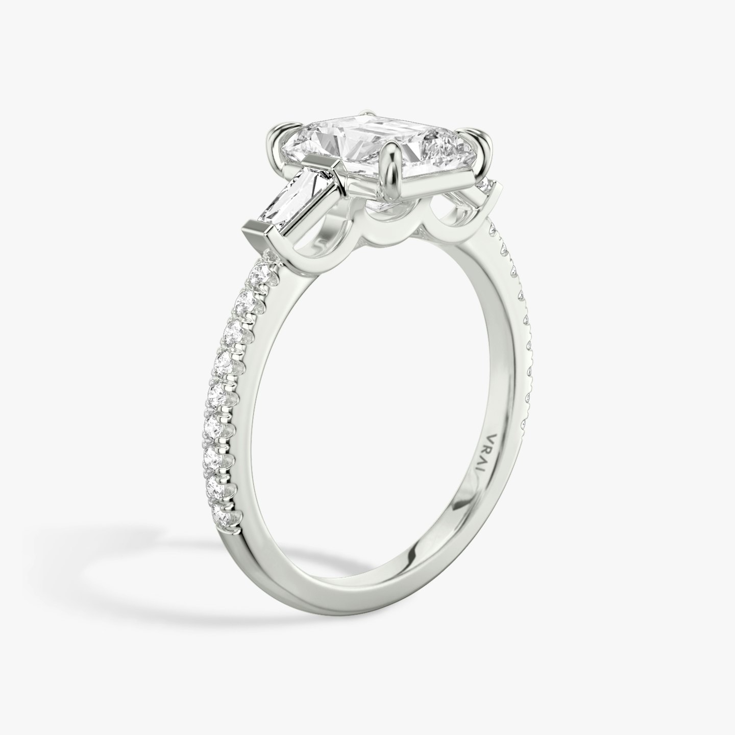 Three Stone Engagement Ring Closeup image of Three Stone Engagement Ring