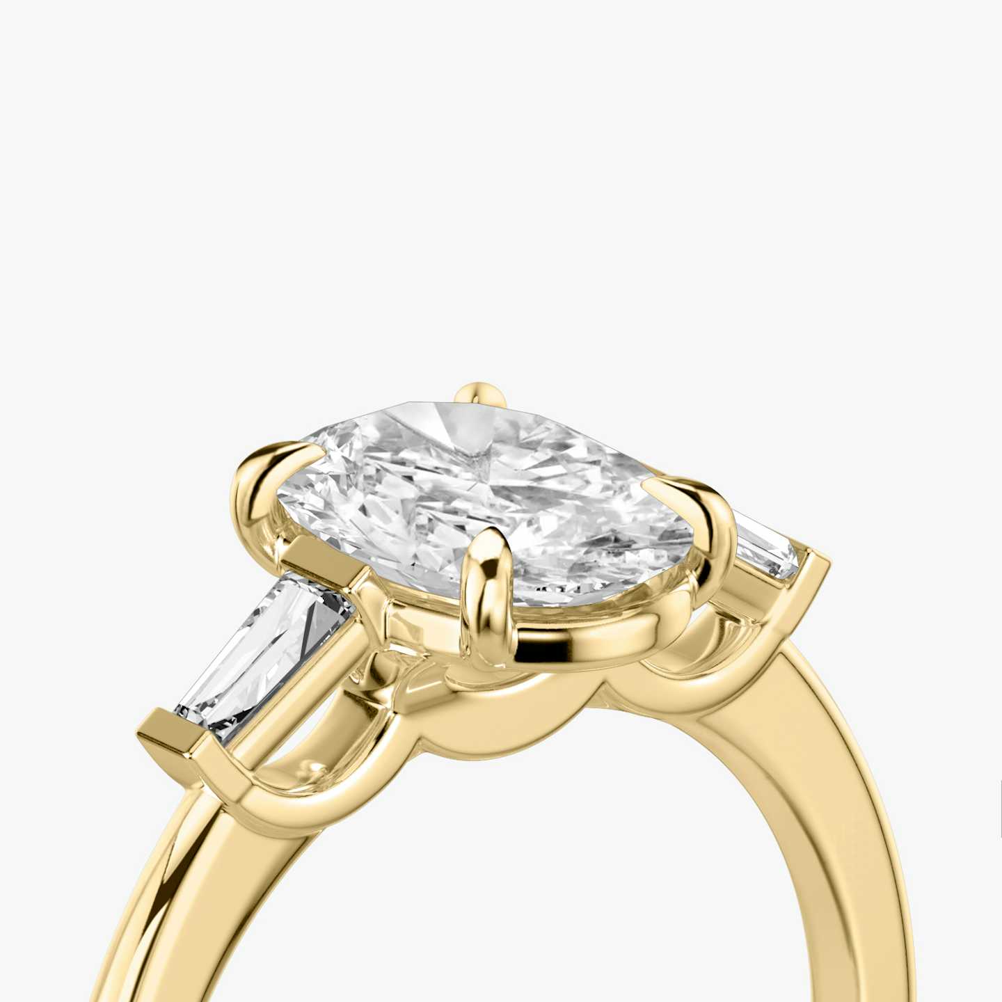 Three Stone Engagement Ring Closeup image of Three Stone Engagement Ring