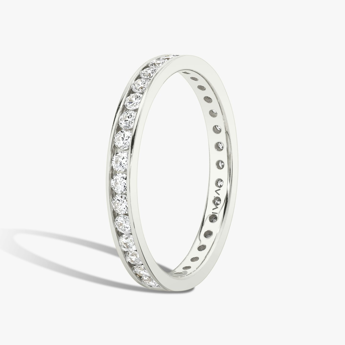 Alliance Devotion | Rond Brillant | Platine | Modèle d'anneau: Diamant tour complet | Largeur de l'anneau: Grand
