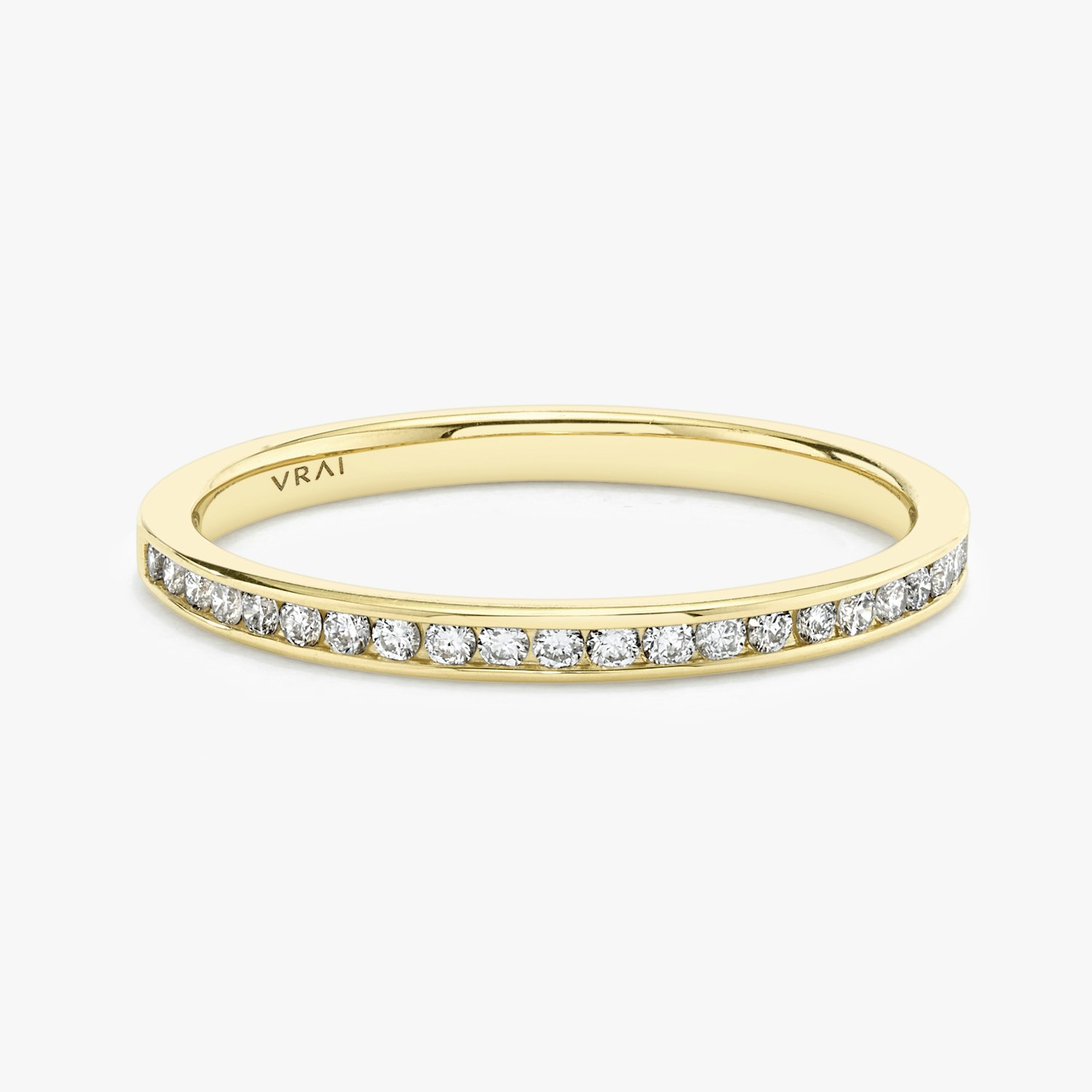 VRAI The Devotion Round Brilliant Wedding Bands | 18k Yellow Gold