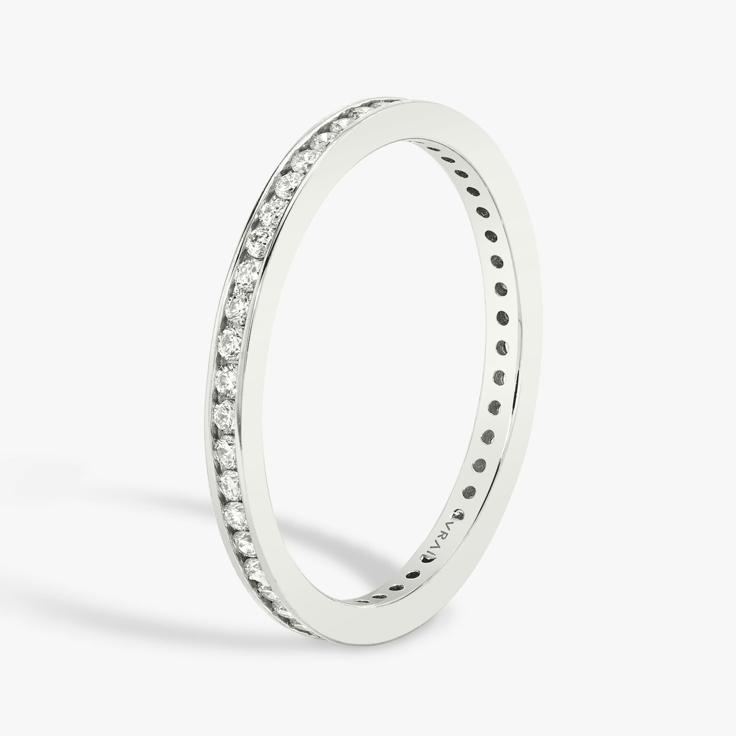 Alliance Devotion | Rond Brillant | Platine | Modèle d'anneau: Diamant tour complet | Largeur de l'anneau: Original