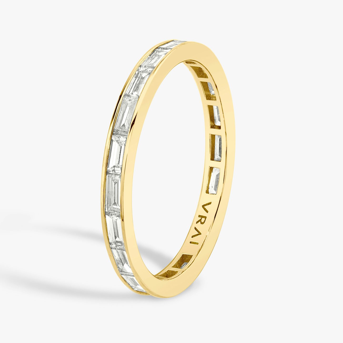 Alliance Devotion | Baguette | 18k | Or jaune 18 carats | Modèle d'anneau: Diamant tour complet | Largeur de l'anneau: Grand