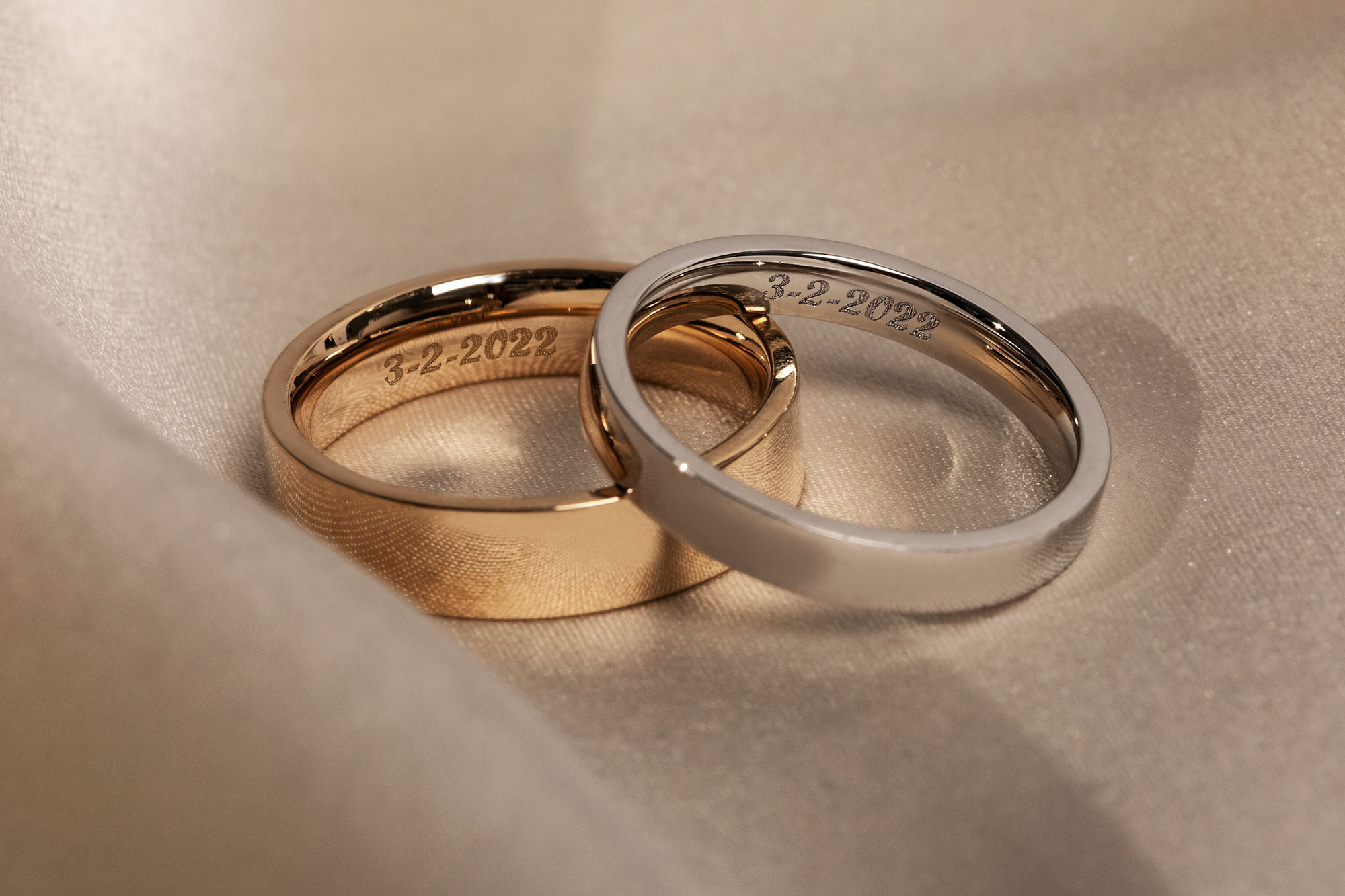 Wedding Rings, Custom Engraved Wedding Bands