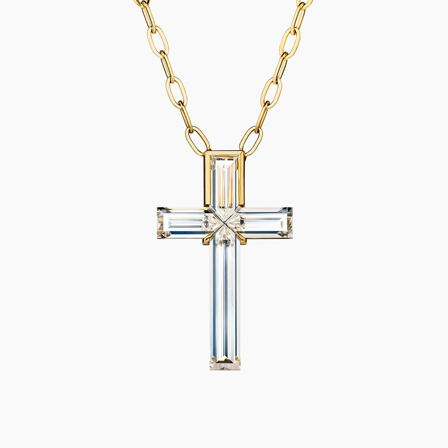 Solitaire diamond cross pendant Clearance