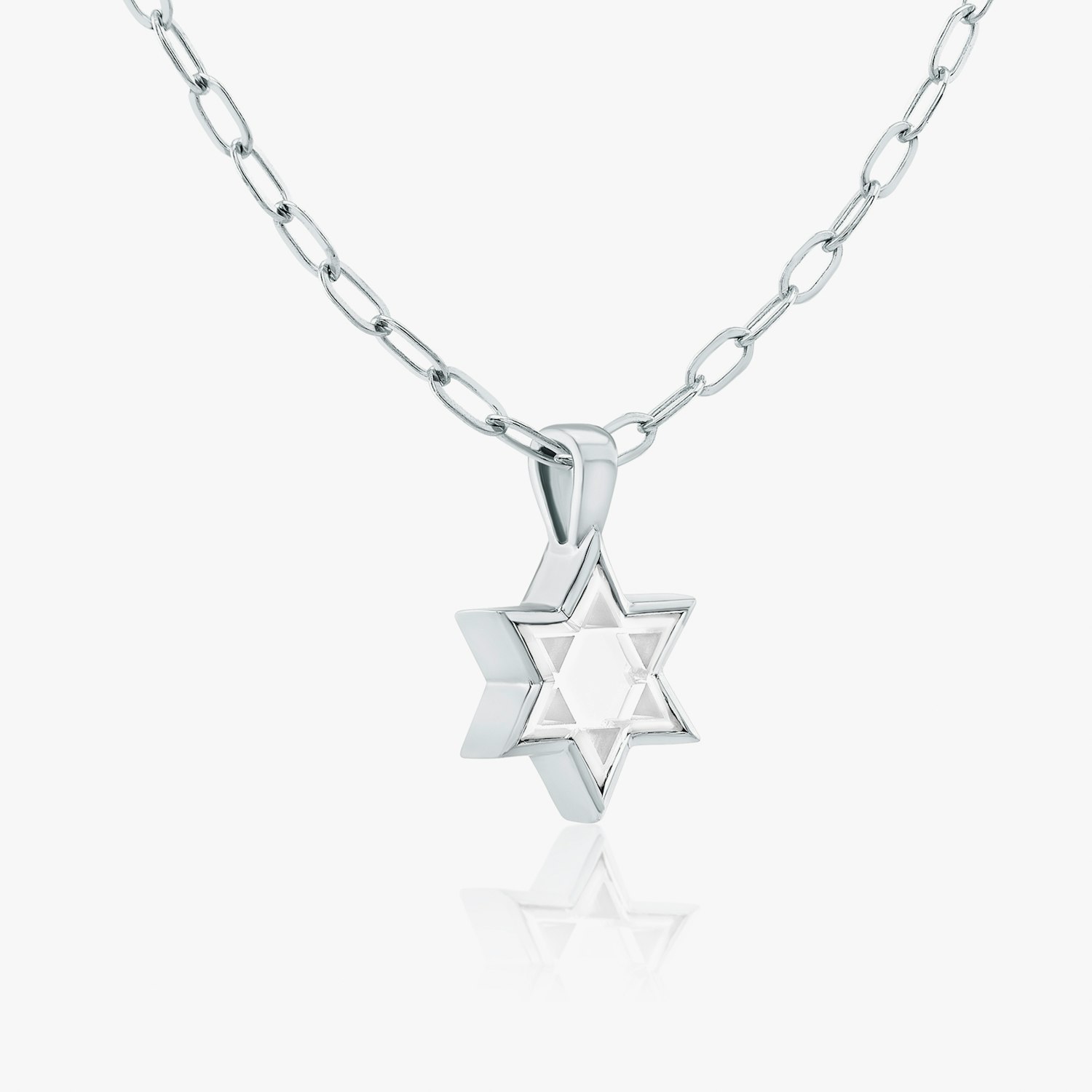 VRAI Solitaire Star Pendant Necklaces | 18k White Gold