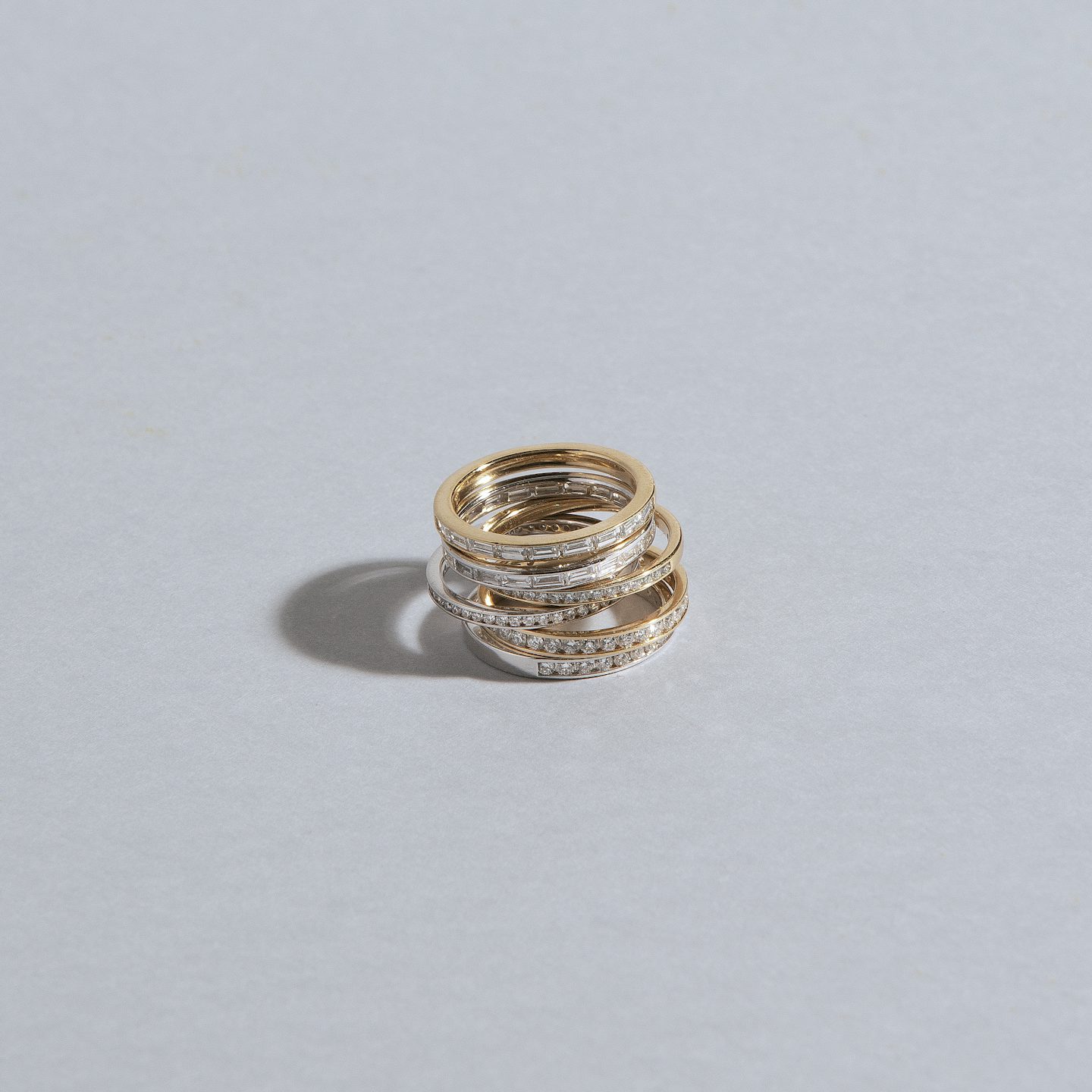 Alliance Devotion | Baguette | 18k | Or jaune 18 carats | Modèle d'anneau: Diamant tour complet | Largeur de l'anneau: Grand