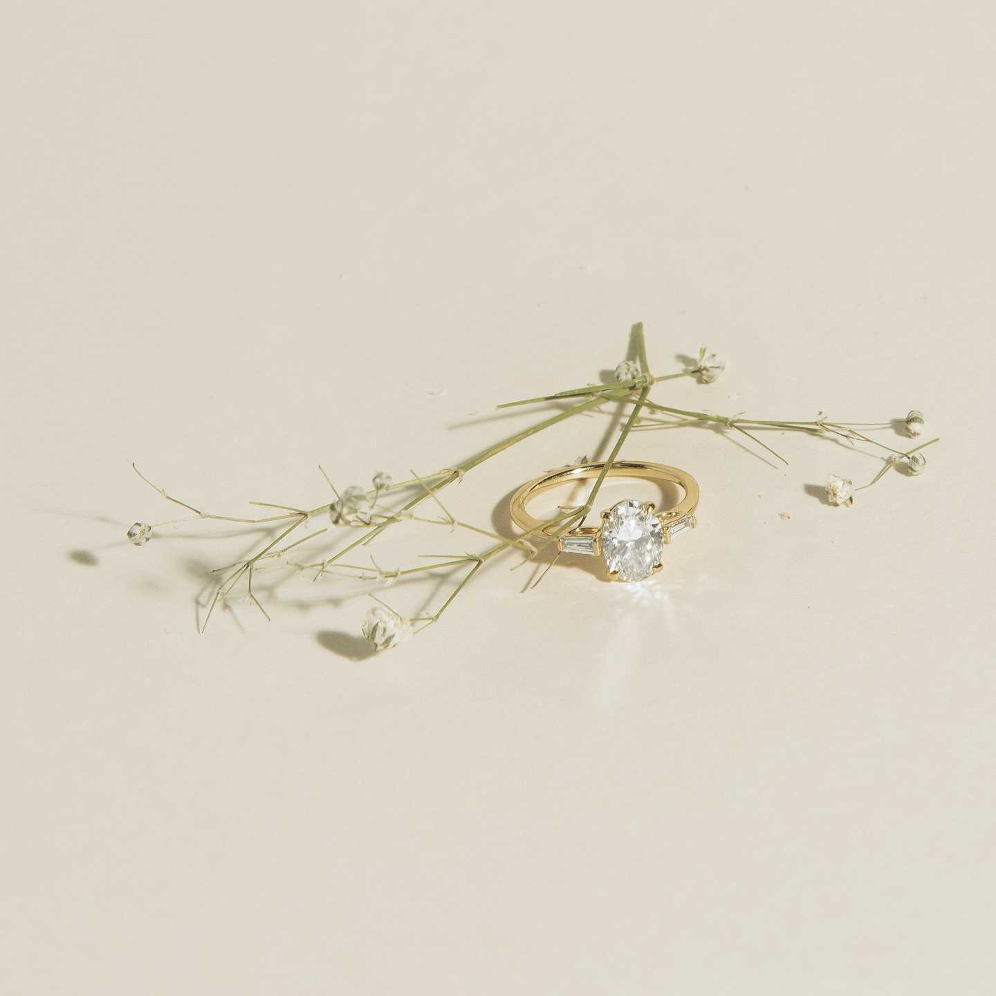 Three Stone Engagement Ring Closeup image of Three Stone Engagement Ring