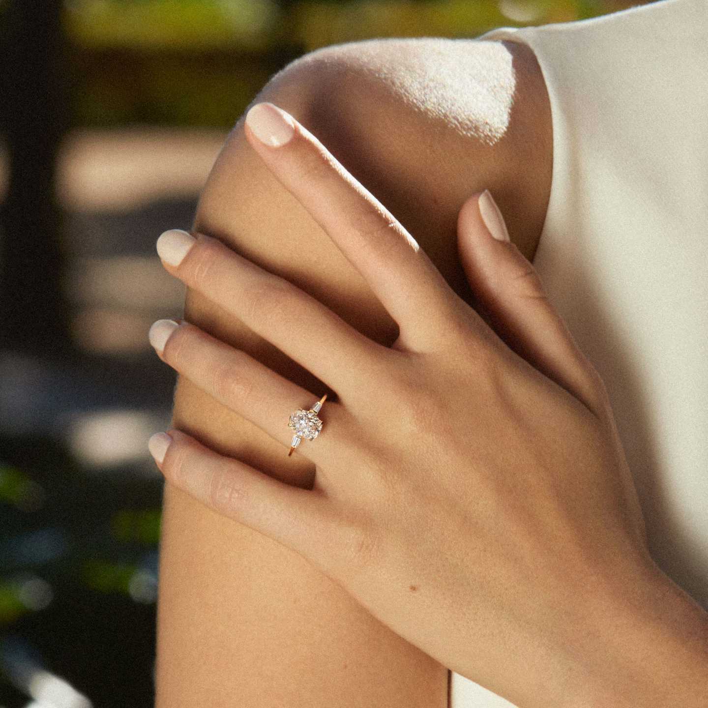 Three Stone Engagement Ring Closeup image of Three Stone Engagement Ring