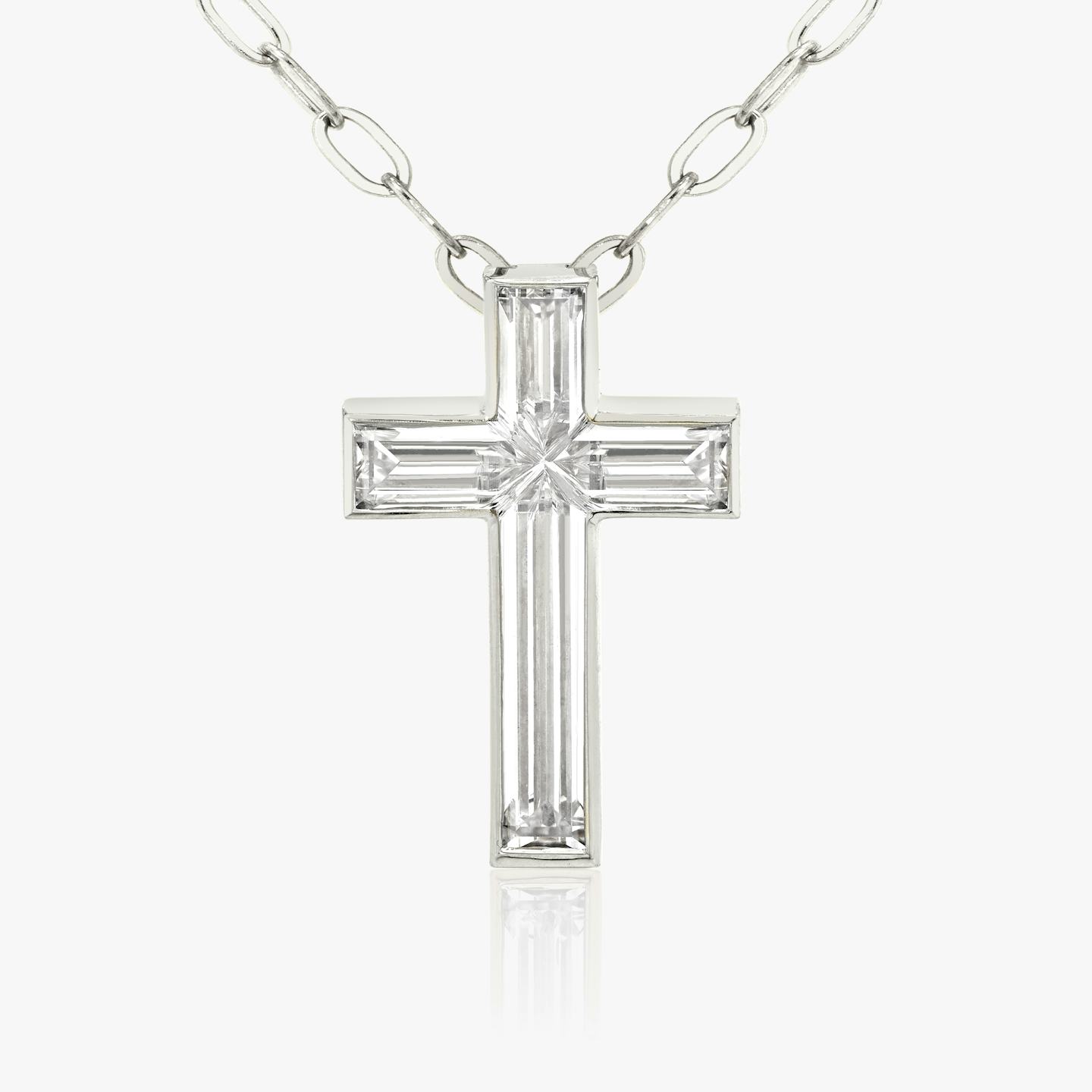 Solitaire diamond best sale cross pendant