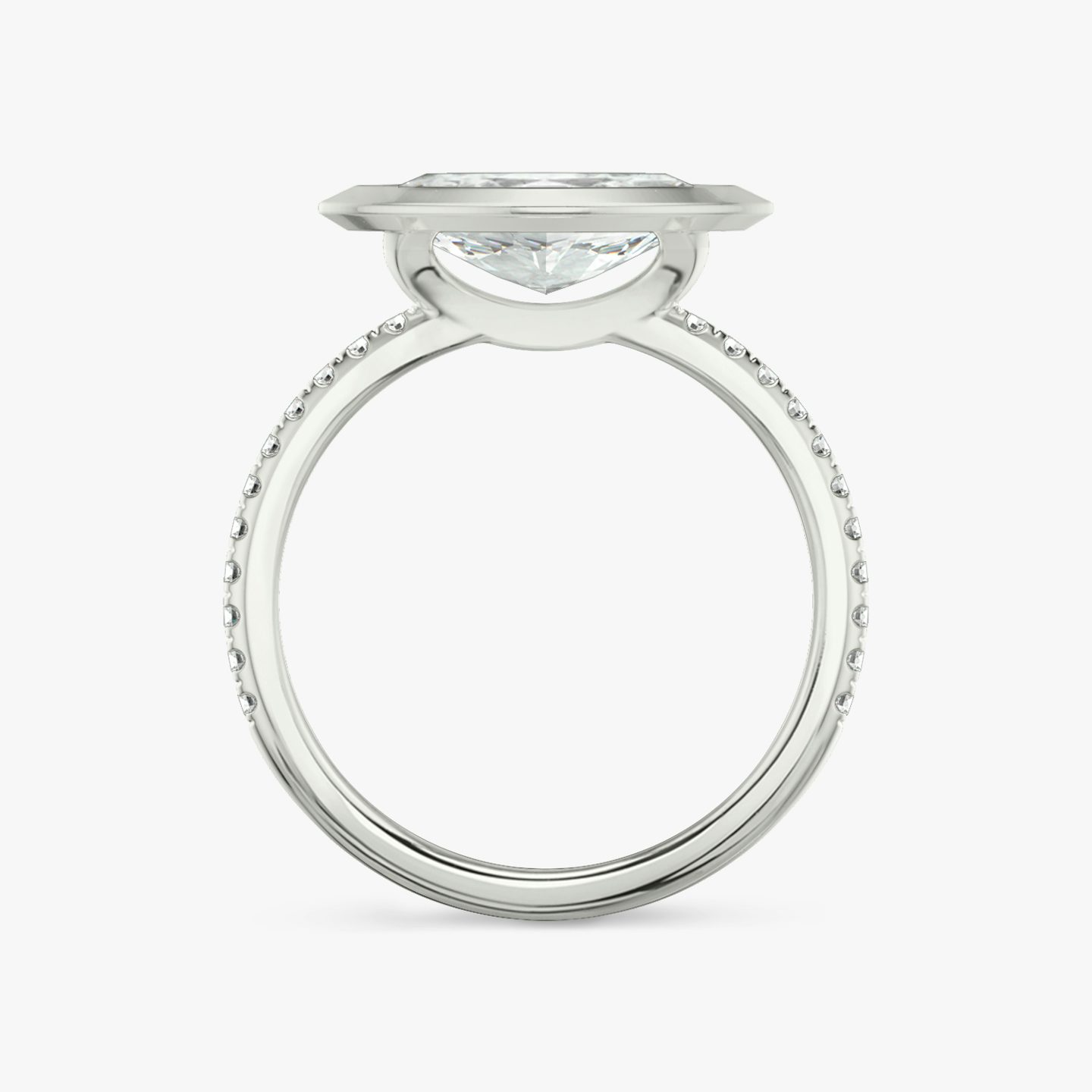 The Signature Bezel | Pavé Marquise | 18k | 18k White Gold | Band: Pavé | Diamond orientation: Horizontal | Carat weight: See full inventory